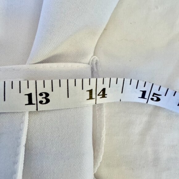 Vintage White Lightweight Belted Bomber Blazer - Picture 13 of 14